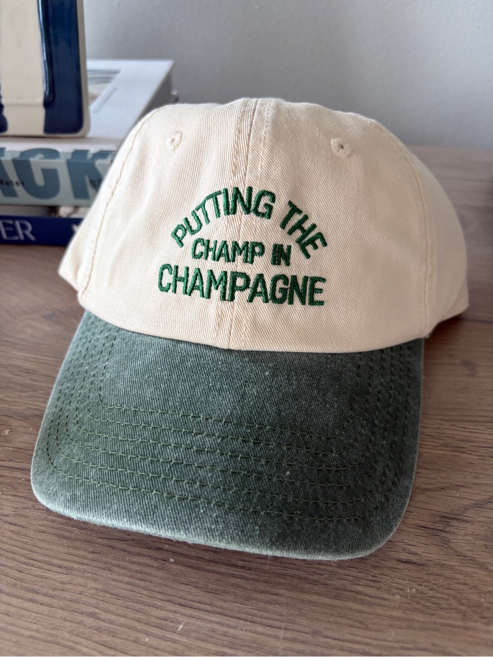 Brand New Kenz Kustomz Putting The Champ in Champagne Adjustable Hat